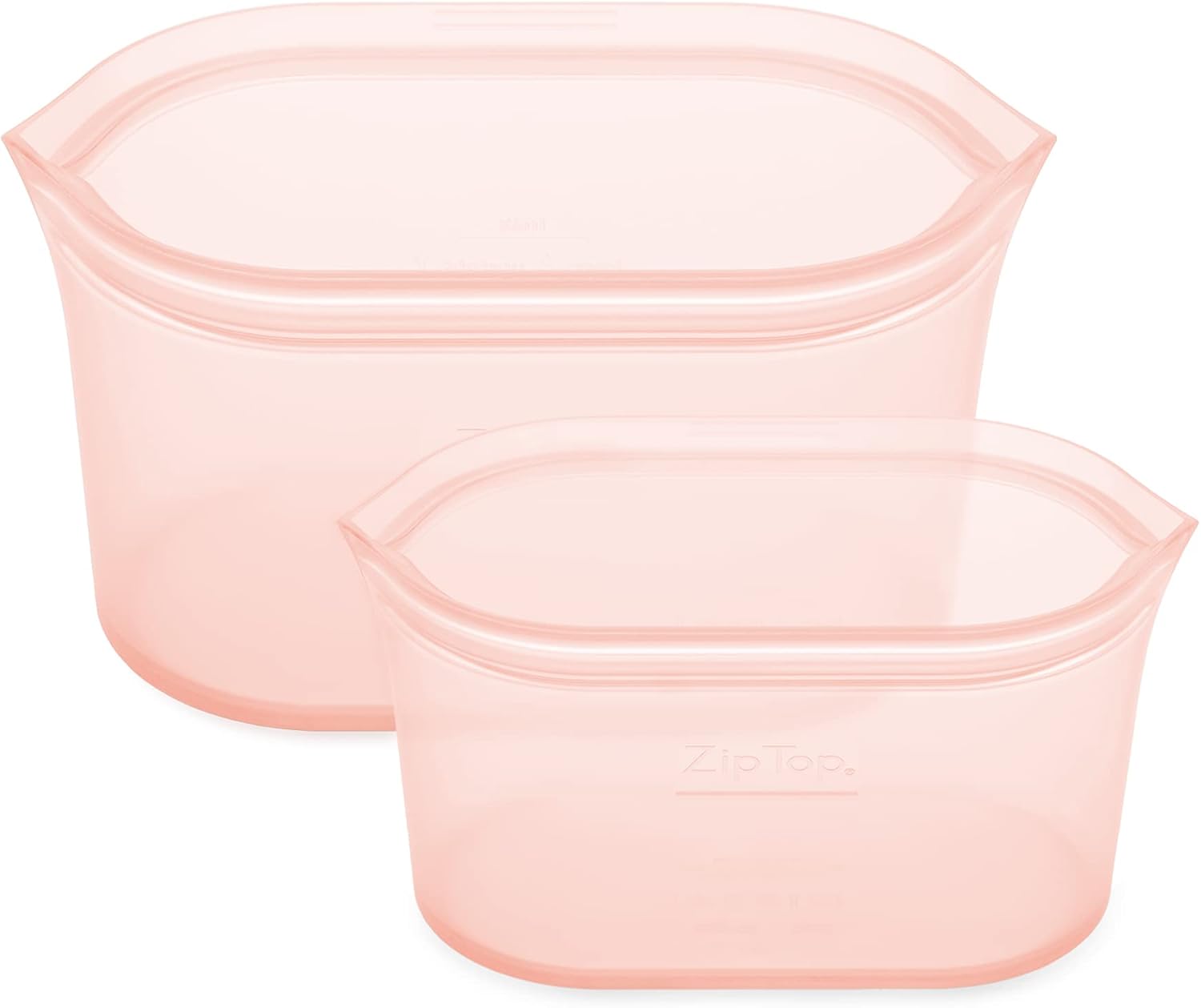 Zip Top Bolsa de maquillaje transparente a prueba de agua de silicona – Juego de 2 bolsas para viajes