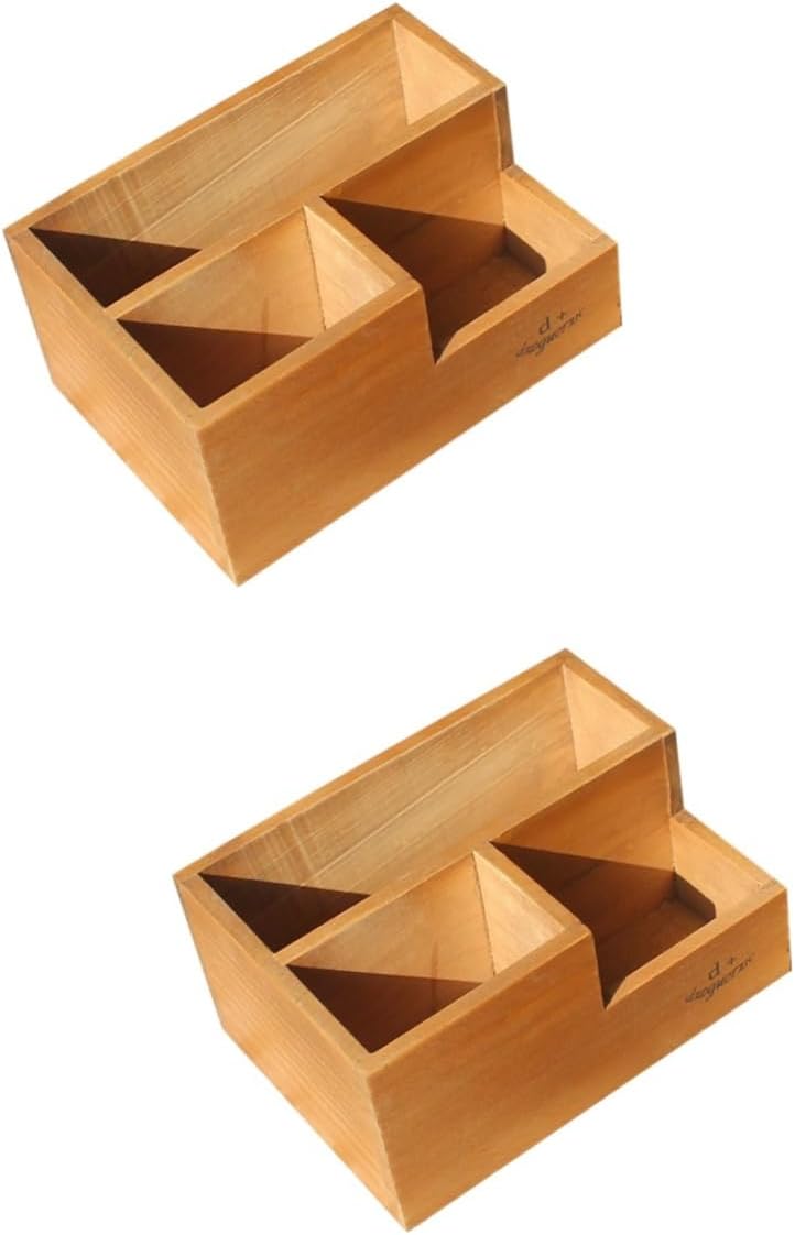 Yardwe 2 Pcs 3 Wood Desk Wooden Trinket Case Wooden Flower Pot Home Plant Container Garden Succulent Planter Jewelry Dresser Case Decorative Plants