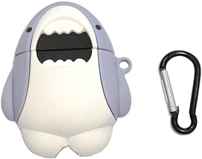 ICI-Rencontrer Compatible con auriculares Airpods 1 y 2, para niños, niñas, mujeres, 3D, diseño de animales de ballena, carga inalámbrica, con