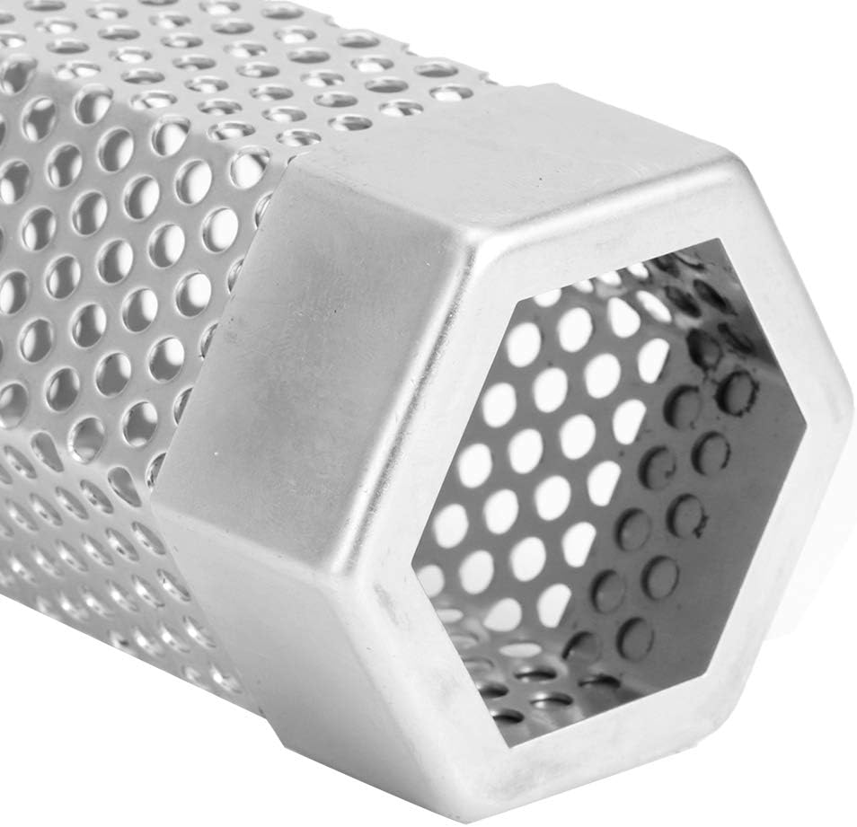 GOTOTOP Tubo de ahumador de pellets, 2 piezas, tubo de ahumador para parrilla, tubo de malla, tubo de humo, tubo de pellets de acero inoxidable de 6