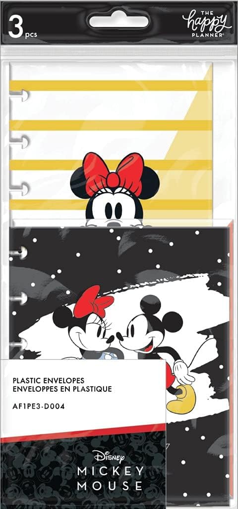 Me & My Big Ideas Disney Paquete de 3 sobres MIN, Mickey + Minnie