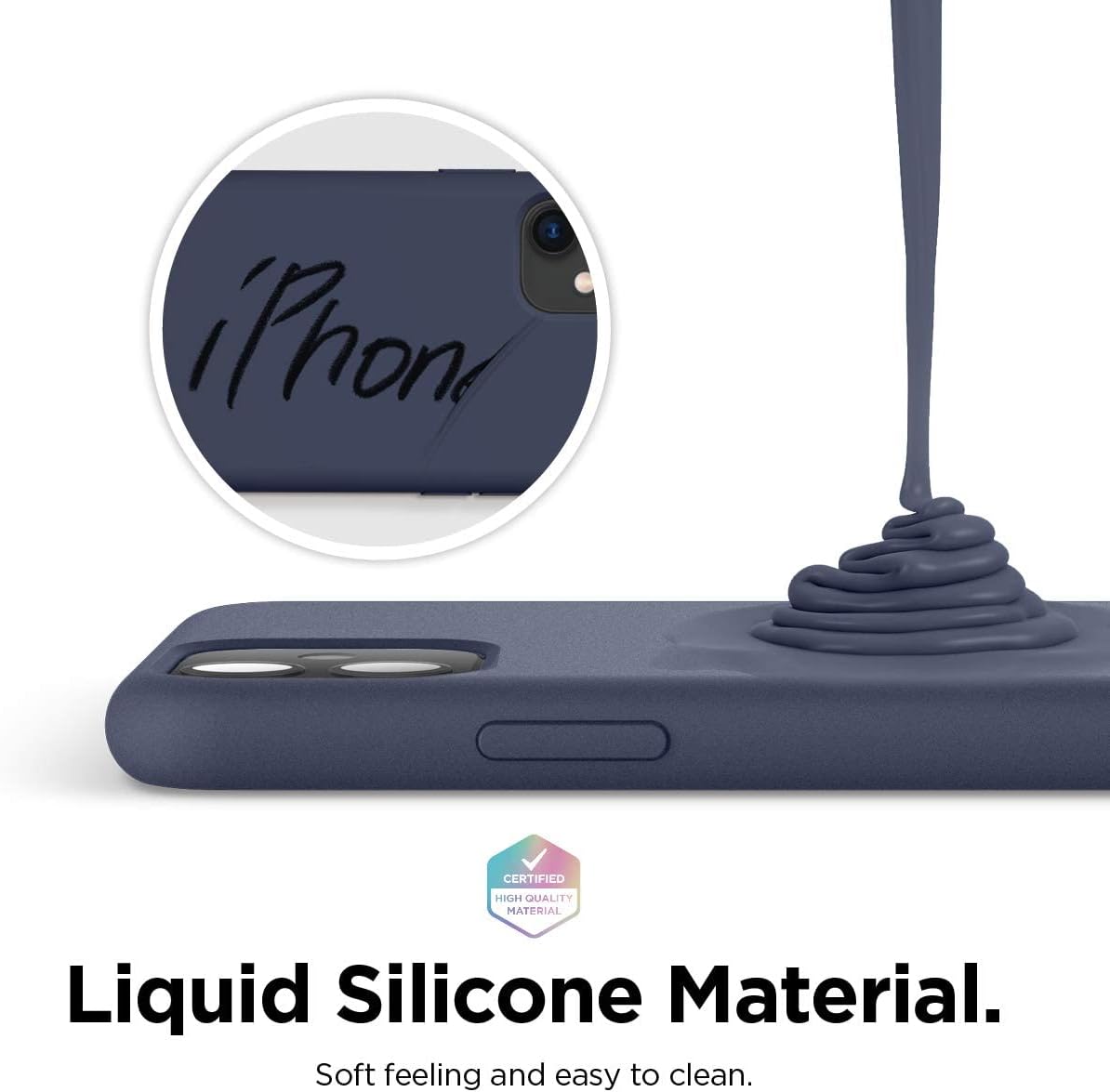 elago – Funda de silicona para iPhone 11 Color, silicona líquida prémium, borde elevado (protección de pantalla y cámara), estructura de 3 capas,