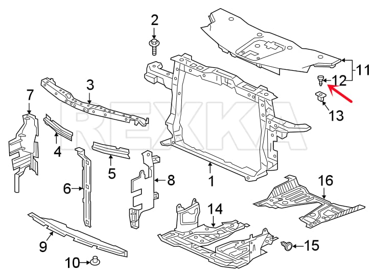 Rexka 30 piezas de clip de retención para cubierta de motor Striker compatible con Honda 91547-TZ5-A02 Honda Odyssey, Pilot & Ridgeline Acura MDX,