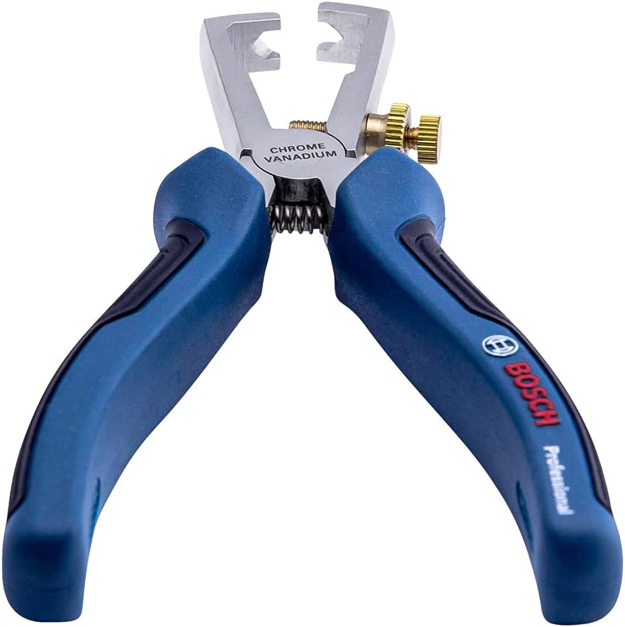 Bosch Professional 1600A01V03 – Pelacables (6.299 in, acero al cromo-vanadio, agarre suave), color azul