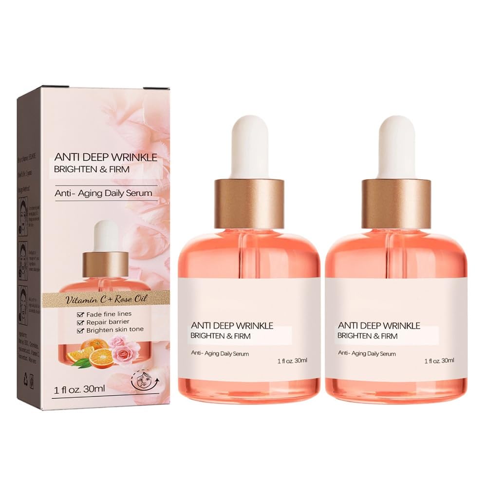Suero antienvejecimiento de rosas, aceite facial de escualano a base de plantas, aceite facial para iluminar, hidratar, reafirmar y revelar una piel