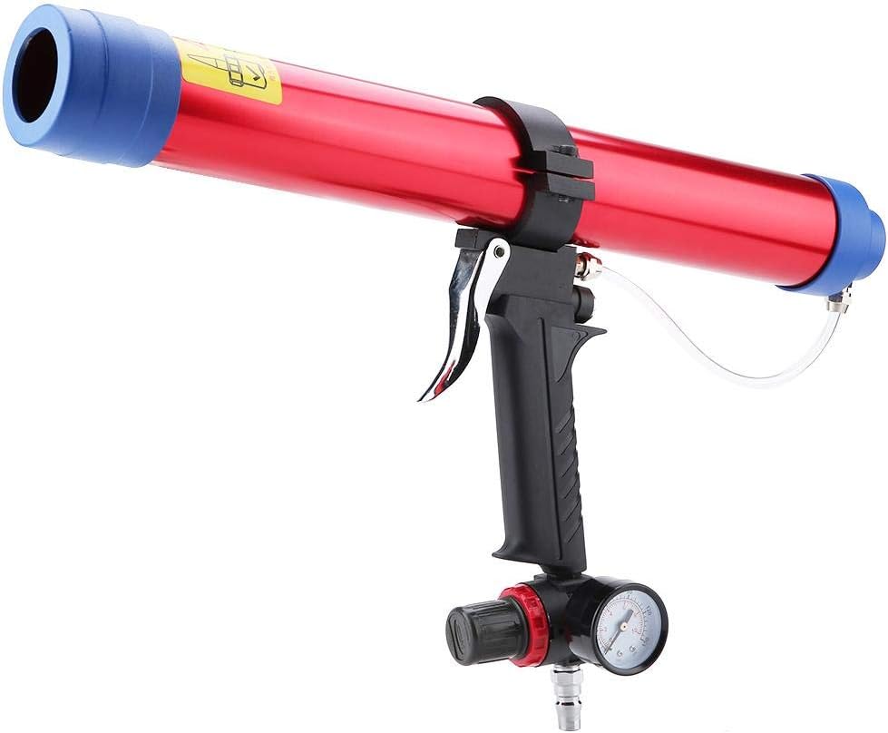 Marhynchus Sellador de pegamento de vidrio neumático Cartucho de pistola de calafateo Pistola de aire 300  600ML para aparatos electrónicos,