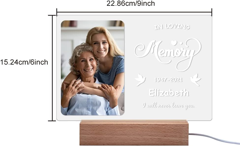 VEELU Regalos conmemorativos personalizados para la pérdida de mamá, regalos personalizados en memoria de un ser querido, regalos de condolencias,