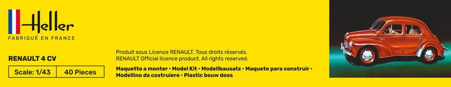 Heller Renault 4 CV Kit de construcción de modelos de coche (21 piezas)