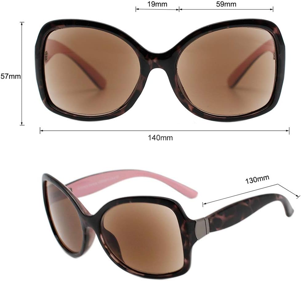 VITENZI Ferrara – Lentes de sol de lectura para mujer, lentes de sol de lectura tintados con lectores completos integrados, Ferrara