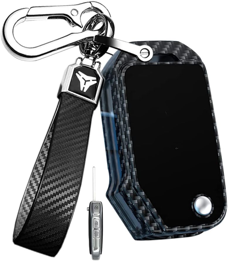 ontto Funda de metal para llavero de automóvil, elegante funda para llave de automóvil, para Kia Seltos Forte Sportage Seltos K5 Soul Sorento Cerato