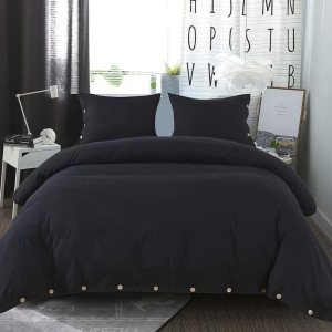 Juego de funda de edredón tamaño King, 100% algodón, súper suave, de secado rápido, transpirable, juego de ropa de cama de 3 piezas (Super King 100 Juego de funda de edredón tamaño King, 100% algodón, súper suave, de secado rápido, transpirable, juego de ropa de cama de 3 piezas (Super King 100