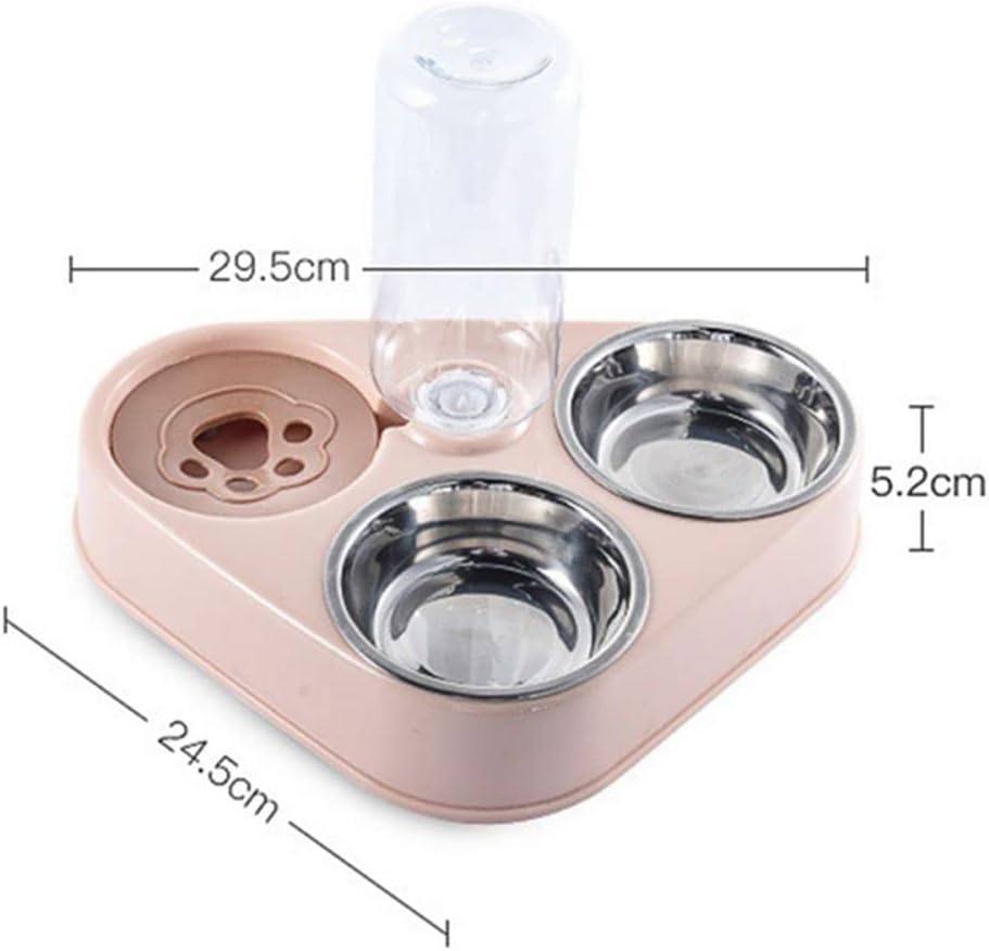 3 en 1 Acero inoxidable Pet Dog Feeder Bowl Alimentador automático para perros Alimentador de perros Alimentación de mascotas Acero inoxidable Jaula