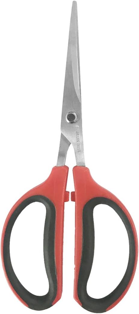 Bonsái – Tijeras de podar rectas de 2.362 in, tijeras de podar con micropuntas, para jardín hidropónico, con asas de color aleatorio a través de
