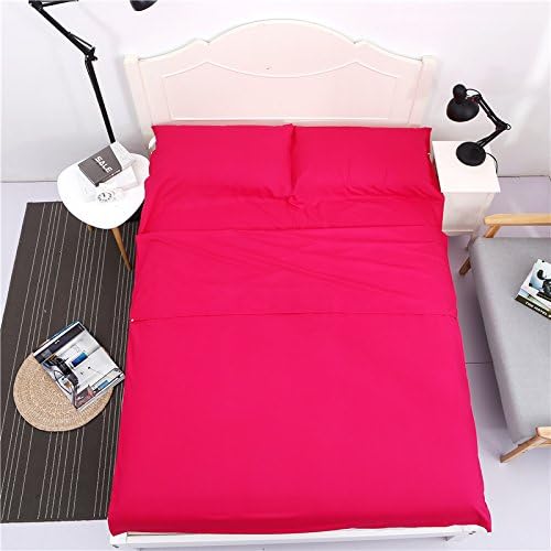 Saco de dormir para camping, ligero, portátil, limpio, saco de viaje para hotel, tren, senderismo, picnic al aire libre (rojo)