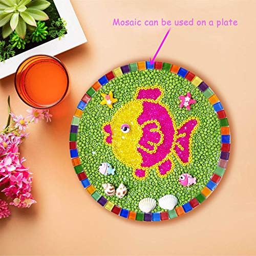 BestTeam – Mosaico de mosaico de material artesanal, micro vidrio, mini-mosaico de bricolaje, pasatiempos, niños, hecho a mano, piedra libre de