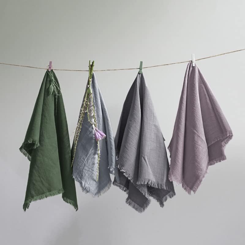 Ayuzawa Servilletas de tela hechas a mano 100% algodón con flecos, delicadas servilletas de tela hechas a mano para cenas, fiestas, bodas y más, 18