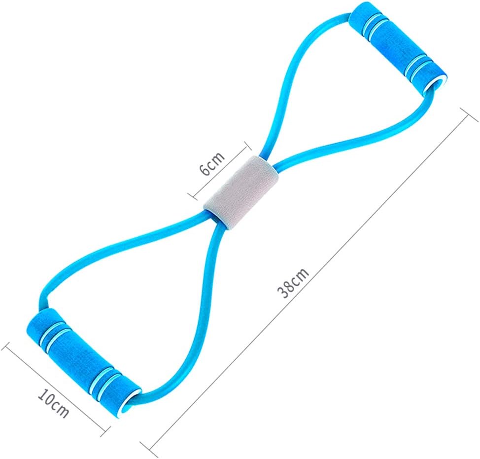 Tubo de resistencia en forma de 8 para entrenamiento en casa, yoga, pilates, brazos, herramienta de entrenamiento de fuerza