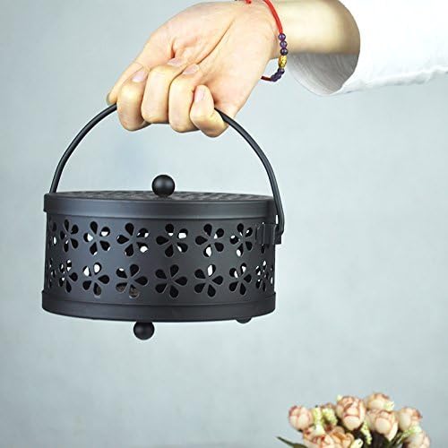 Mosquito Coil Holder Classic Design Portable Metal Inciense Holder Negro