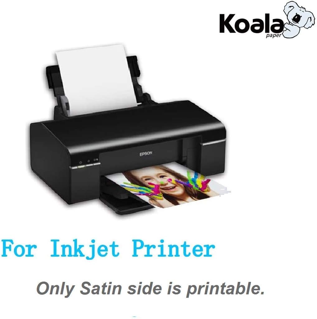 Koala Ultra Premium – Papel fotográfico satinado de 13 x 19 pulgadas, para impresora de inyección de tinta, resistente al agua, semibrillante, 50
