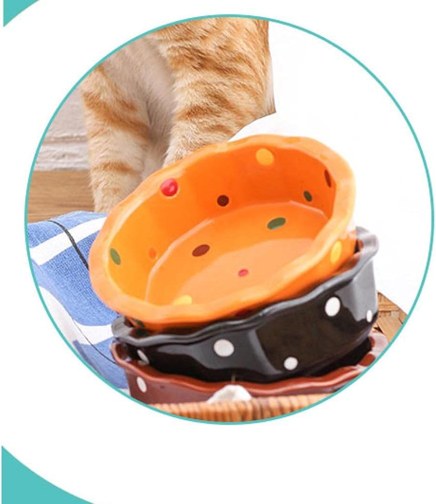 Comedero para mascotas Tazón para gatos Tazón de cerámica de un solo tazón Estante Mesa de comedor Vajilla para gatos Tazón de comida para gatos