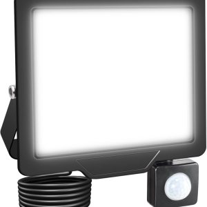 Willpower Reflector LED con sensor de movimiento, luces de seguridad para exteriores de 10 W, 1000 lúmenes, lámpara exterior de 6000 K, luz blanca Willpower Reflector LED con sensor de movimiento, luces de seguridad para exteriores de 10 W, 1000 lúmenes, lámpara exterior de 6000 K, luz blanca