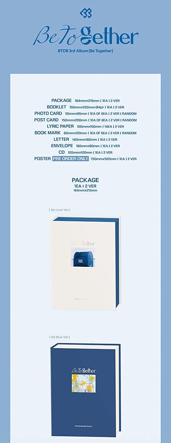 DREAMUS BTOB – Be Together Be Love ver. (3er álbum) Álbum+Beneficios limitados de pre-orden+CulturaRegalo coreano (pegatinas decorativas, tarjetas