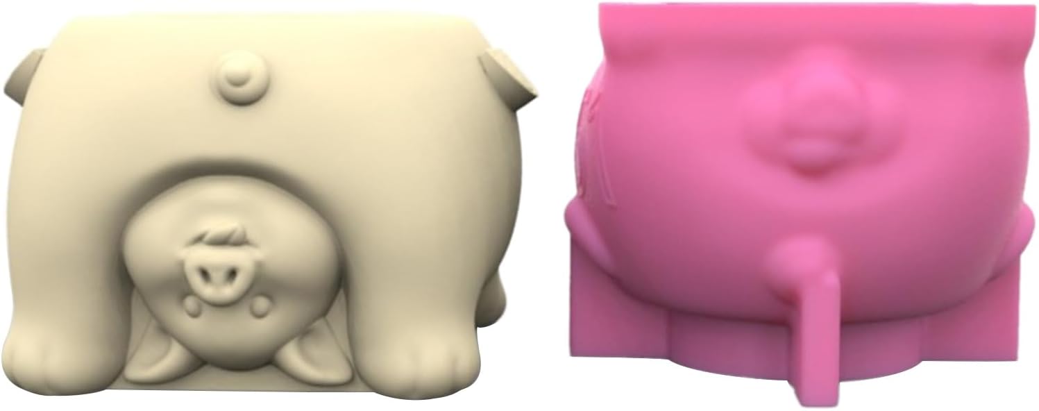 Adorable molde de silicona para macetas, gatos, osos, cerdos, suculentas, moldes de silicona, lindos moldes de resina para plantas de interior