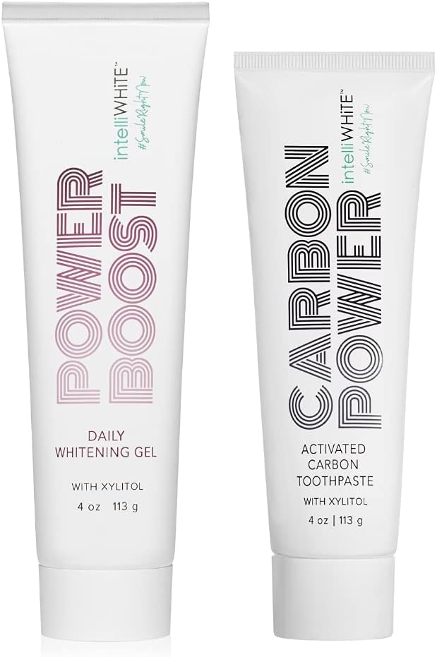 Carbon Power Clean Pasta de dientes + blanqueamiento diario Power Boost, elimina y evita manchas mientras blanquea los dientes, no tóxico, carbón