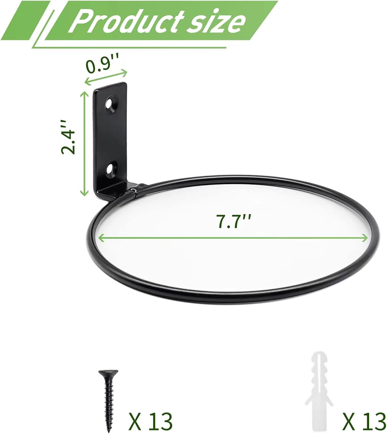 Paquete de 6 soportes para macetas de pared de 8 pulgadas, ganchos de metal para macetas de pared, soporte resistente para interiores y exteriores
