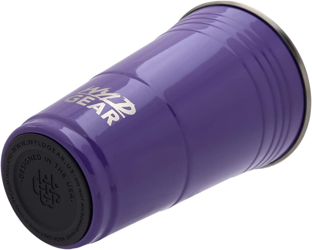 Wyld Gear Vaso de fiesta de acero inoxidable aislado de 24 oz, color morado