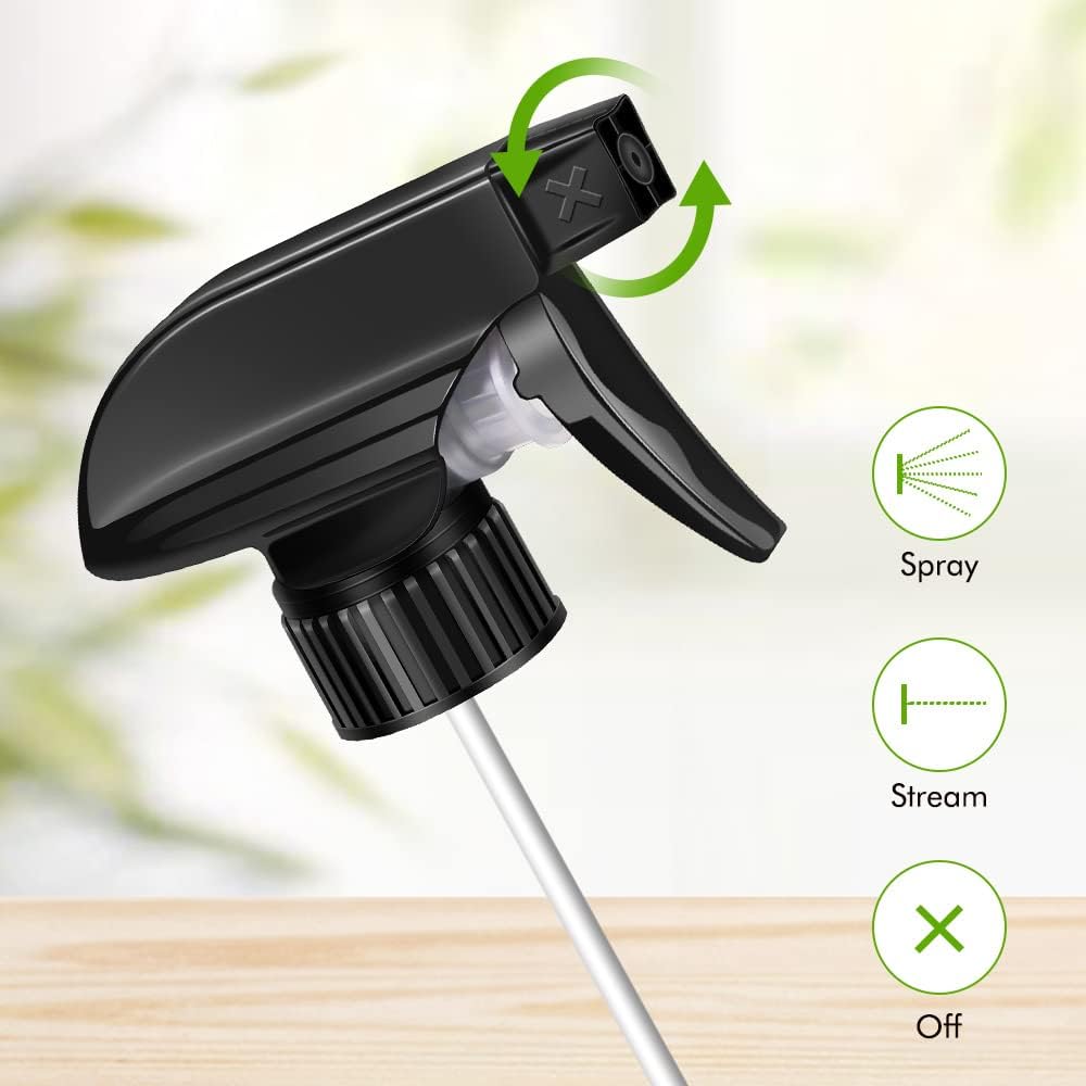 Paquete de 4 cabezales de boquilla de repuesto para botellas de plástico de vidrio de 8 oz16 onzas, apto para limpiadores de ventanas, aromaterapia,