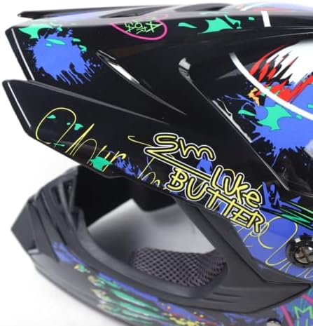 SOLRIMANA Guantes de casco combinado para niños y jóvenes, talla M, gafas DOT, motocross, todoterreno, carreras, ATV, motocross, motocross,