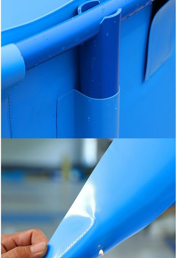 Piscina sobre el suelo, piscina redonda de lona para estanque de peces con soporte, acuario plegable grande, piscina infantil para cría de koi
