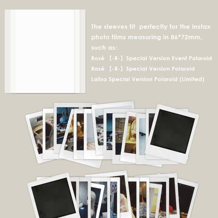 Baskiss Paquete de 100 fundas polaroid Kpop, funda ultra transparente y gruesa, funda protectora de 200 micrones, funda protectora perfecta para