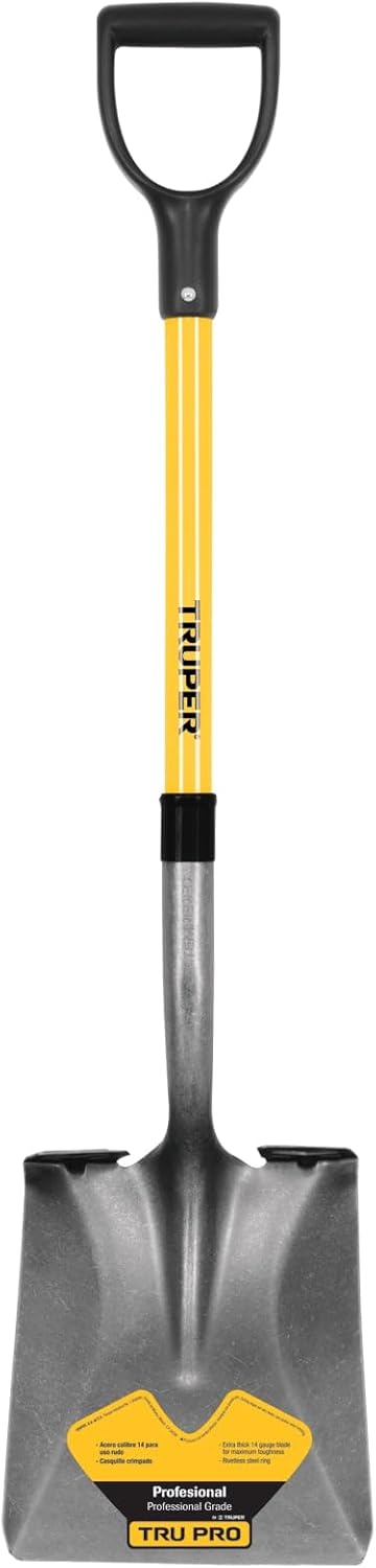 TRUPER PCY-F – Palas de punta cuadrada con mango en D de fibra de vidrio de 40 34 pulgadas (40.9in)