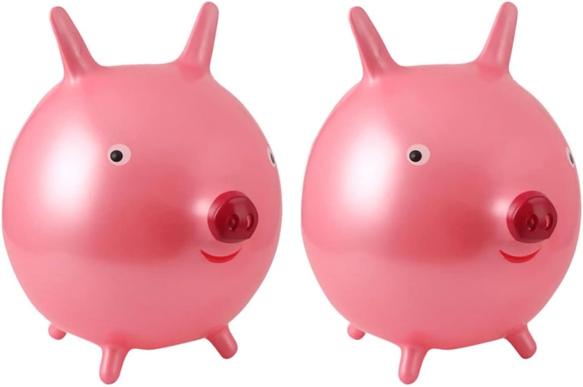 TOYANDONA Juguete de niña 2pcs Bouncing Ball Handle Cartoon Niño PVC Juguetes para niños