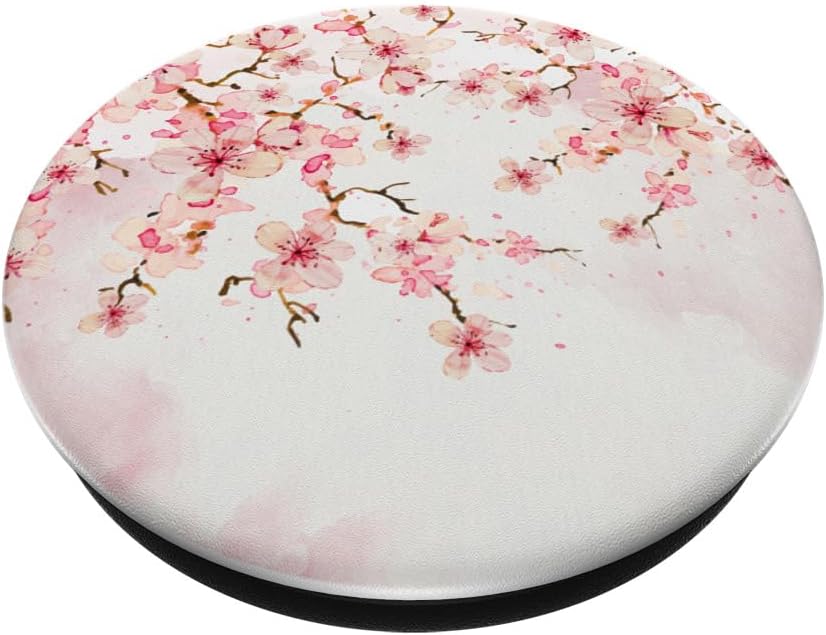 Japón rosa flor regalo Sakura floristería anime flor de cerezo PopSockets PopGrip agarre intercambiable para teléfonos y tabletas
