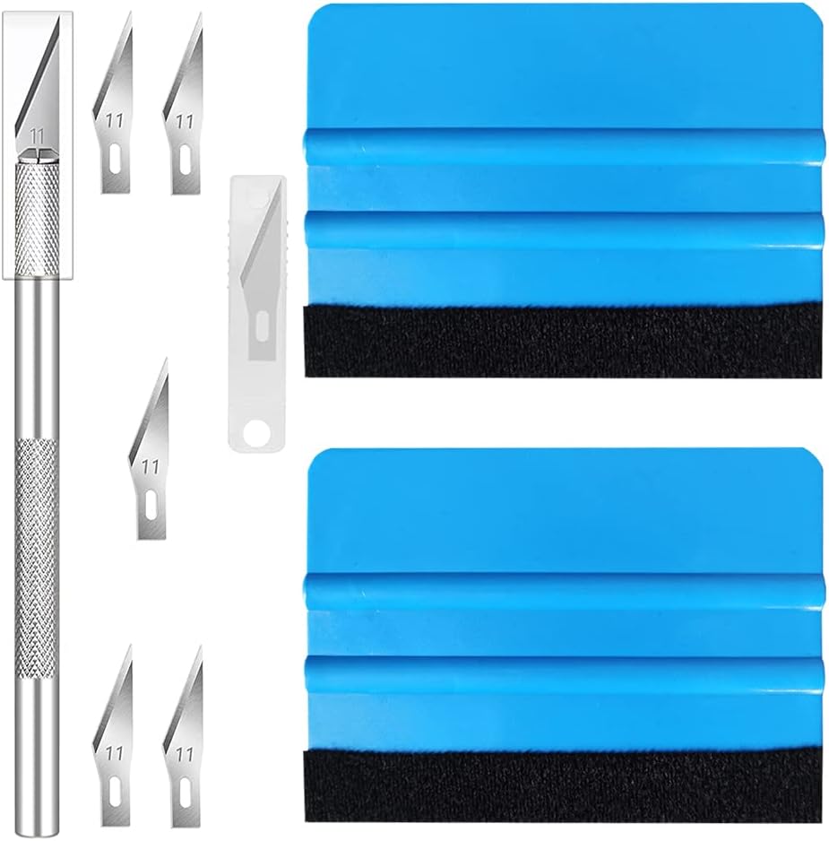 SECALIFE Kit de herramientas de envoltura de vinilo, herramienta de tinte de película de ventana, herramienta de papel tapiz con espátula de