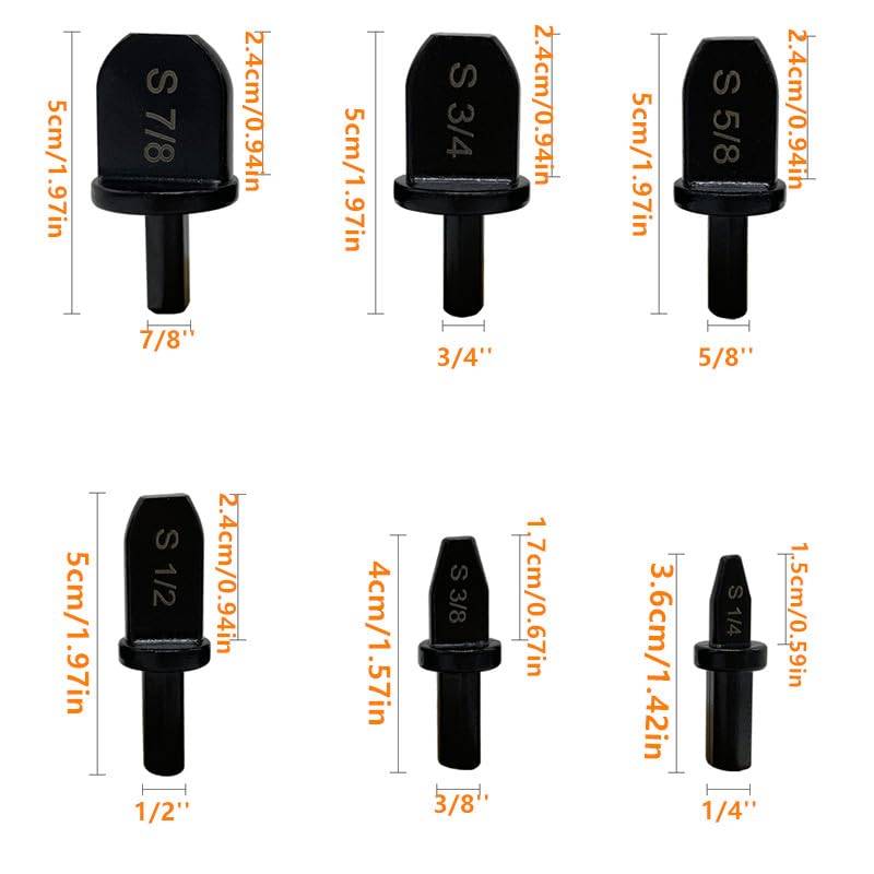 Juego de reparación de 6 piezas de HVAC para aire acondicionado, expansor de tubo de cobre, herramienta de estampación manual de tubería expansora,