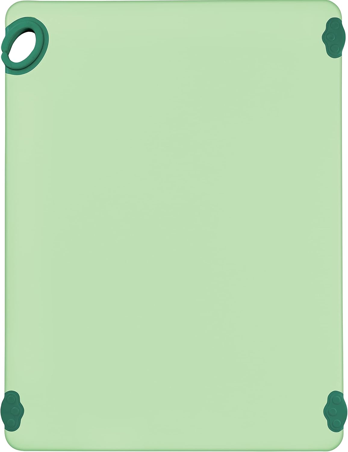 Winco Tabla de cortar antideslizante con gancho, 18″ x 24″, verde