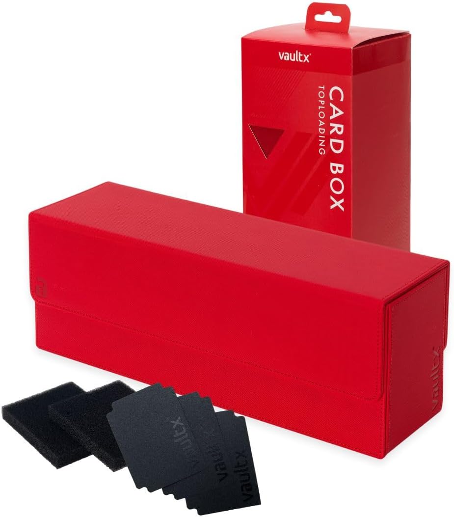 Vault X Exo-Tec – Caja de tarjetas de almacenamiento con tapa magnética desmontable, separadores y rellenos de espuma para organizar cajas de
