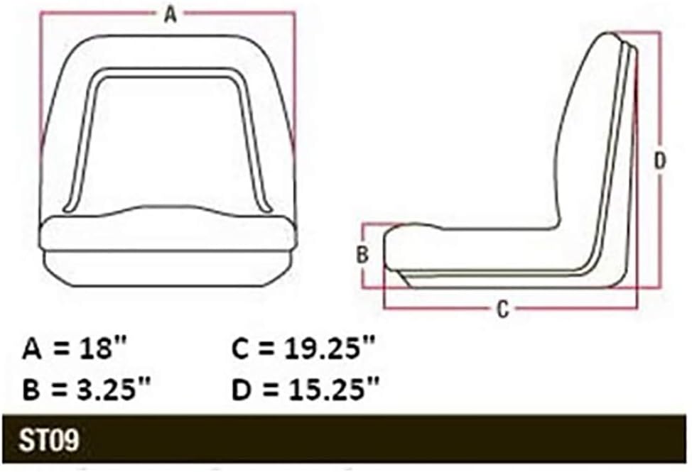 Asiento amarillo para John Deere se adapta a JD se adapta a Gator AM121752, AM129969