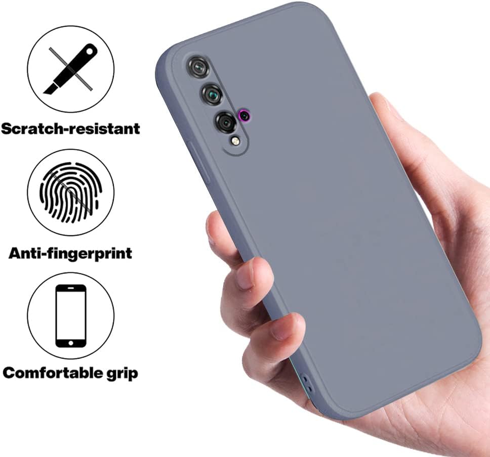 Wousunly Compatible con Huawei Nova 5T Funda de silicona líquida verde oscuro, suave al tacto Huawei Nova 5T, funda delgada de silicona a prueba de
