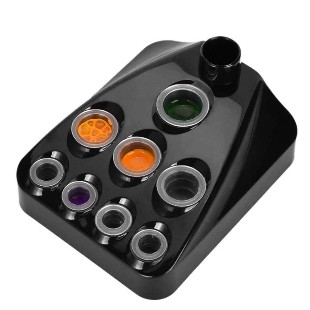 Cartucho titular de tapas de tinta de tatuaje titular de la pluma de tatuaje negro multifunción accesorios de tinta de tatuaje estante pigmento taza