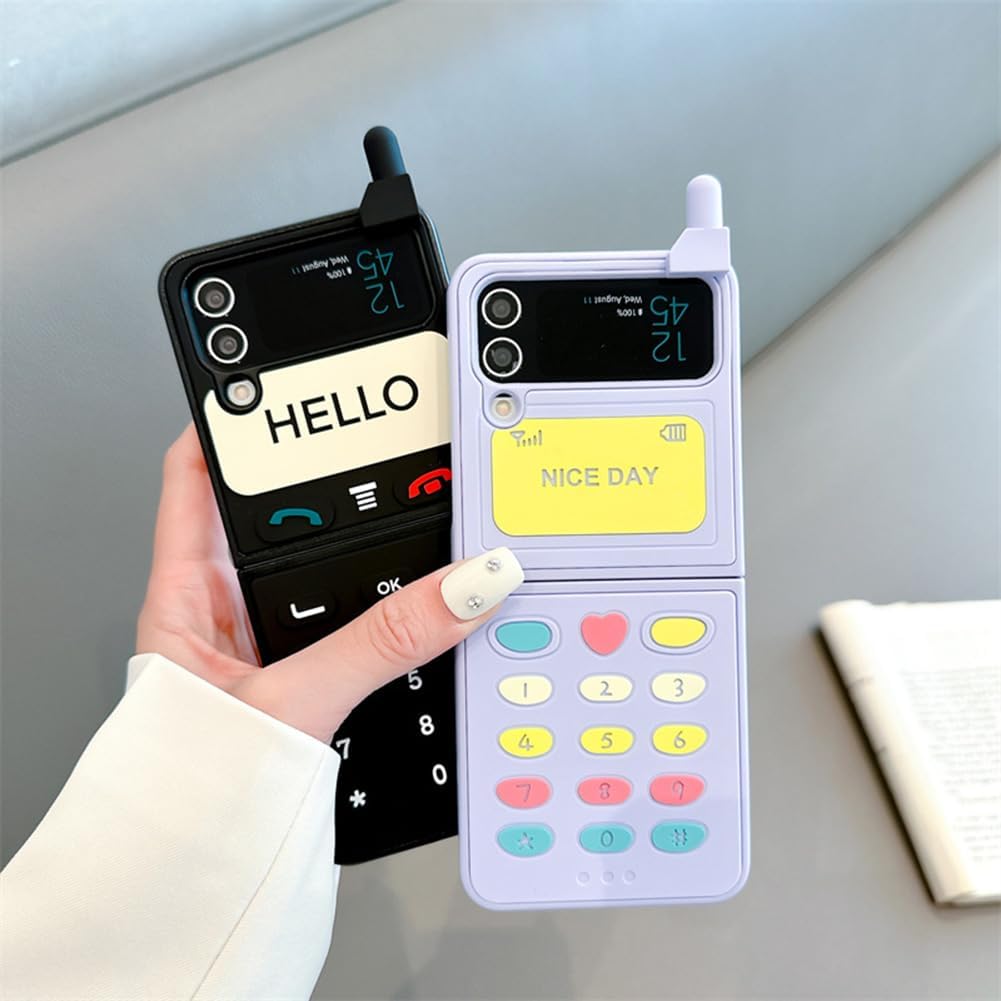 Funda protectora para Samsung Galaxy Z Flip 4 Kawaii para mujer, funda protectora para niñas para Samsung Galaxy Z Flip 4, diseño a prueba de