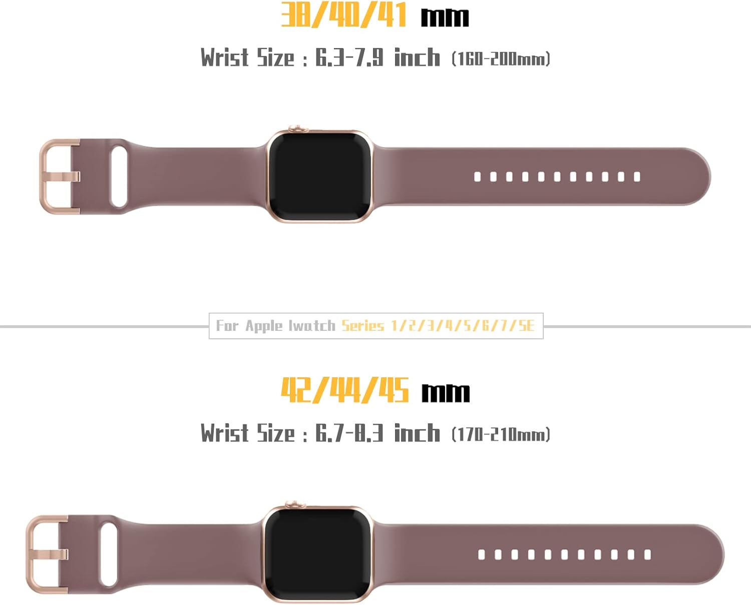 Correa deportiva compatible con correas de Apple Watch de 1.929 in, 1.772 in, 1.732 in, 1.654 in, 1.614 in, 1.575 in, 1.496 in, correa de repuesto