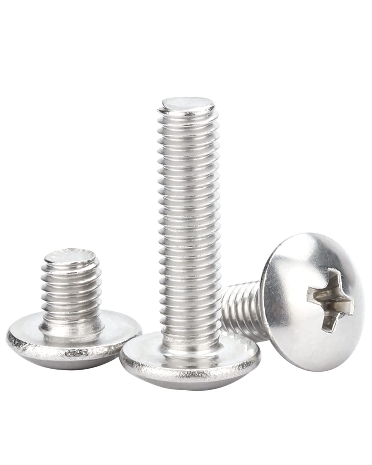Tornillos de cabeza Phillips de 38 pulgadas, tornillos de acero inoxidable 304, 100 unidades