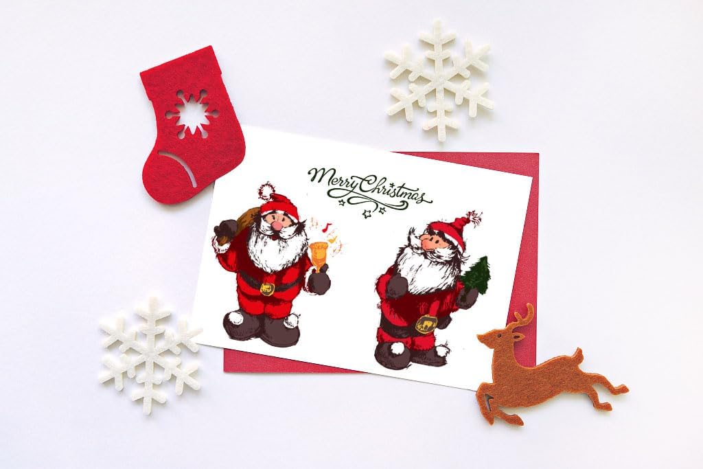 Sellos transparentes de Papá Noel para hacer tarjetas y decoraciones de álbumes de fotos, sellos de regalo de Navidad, sellos de silicona