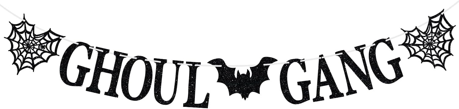 Cartel de Ghoul Gang, accesorios para fotos de fiesta de noche de Halloween, temática de fantasmas de terror, suministros de decoración de fiesta de