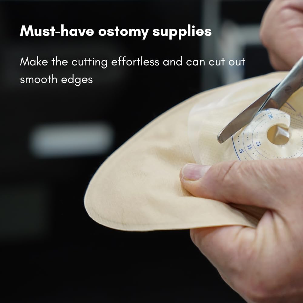 Suministros de ostomía, tijeras de ostomía, tijeras de acero inoxidable para médicos, enfermeras, enfermería veterinaria en el hogar, 4.3 x 2.1